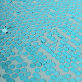 90x156 Turquoise Big Payette Sequin Rectangle Tablecloth Premium#whtbkgd