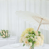 2 Pack | White 32inch Parasol Paper/Bamboo Umbrellas Wedding Party Favors