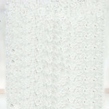 11 Sq ft. | White 3D Silk Rose and Hydrangea Flower Wall Mat Backdrop