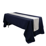 White Premium Crushed Velvet Table Runner 190GSM