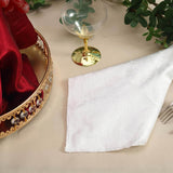 5 Pack | White Premium Sheen Finish Velvet Cloth Dinner Napkins