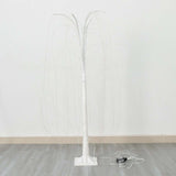 4ft Warm White 180 LED Artificial Weeping Willow Tree With Plug-in Adapter, Fairy Lighted White