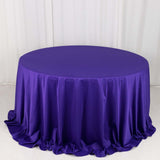 Purple Premium Scuba Wrinkle Free Round Tablecloth, Seamless Scuba Polyester Tablecloth