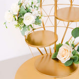 19inch Gold 4-Tier Hot Air Balloon Metal Cupcake Dessert Display Stand