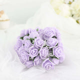 48 Roses | 1inch Lavender Lilac Real Touch Artificial DIY Foam Rose Flowers