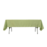 60"x102" Sage Green Lamour Satin Rectangle Tablecloth