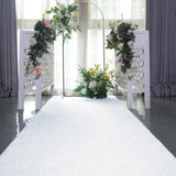 3ftx50ft White Glitter Wedding Aisle Runner Non-Woven Red Carpet Runner Hollywood, Glam Parties