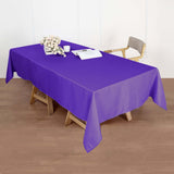 60"x102" Purple Polyester Rectangular Tablecloth