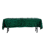 60"x102" Hunter Emerald Green Big Payette Sequin Rectangle Tablecloth