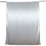 8ftx10ft Silver Satin Formal Event Backdrop Drape, Window Curtain Panel