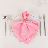 5 Pack Pink Premium Scuba Cloth Napkins, Wrinkle-Free Reusable Dinner Napkins