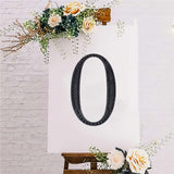 8 inch Black Decorative Rhinestone Number Stickers DIY Crafts - 0