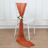 5 Pack Terracotta (Rust) Gauze Cheesecloth Boho Chair Sashes