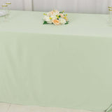 Sage Green Premium Scuba Wrinkle Free Rectangular Tablecloth, Seamless Scuba Polyester Tablecloth