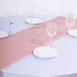 14x108 inch Dusty Rose Rustic Burlap Table Runner