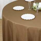 120inch Taupe Polyester Round Tablecloth