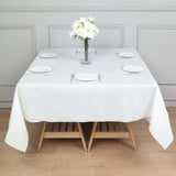 70x70inch White Airlaid Paper Tablecloth, Soft Linen-Feel Disposable Square Tablecloth