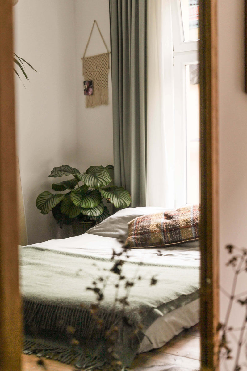 Bedroom with soft curtains and natural light