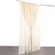 10ft Beige Dual Layered Sheer Chiffon Polyester Backdrop Curtain With Rod Pockets