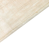 90inch x 132inch Beige Rectangular Tablecloth, Linen Table Cloth With Slubby Textured, Wrinkle Resistant