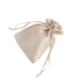 12 Pack | 4x6inch Beige Satin Drawstring Wedding Party Favor Gift Bags