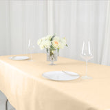 54"x96" Beige Polyester Linen Rectangle Tablecloth