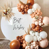 124 Pack | Rustic Neutral DIY Balloon Garland Arch Kit, Boho Double Layer Latex Balloons Kit