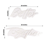 Better Together LED Neon Light Sign for Party or Home Wall Decor, Warm White Reusable Hanging Light