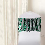 5 Pack | Hunter Emerald Green Big Payette Sequin Round Chair Sashes