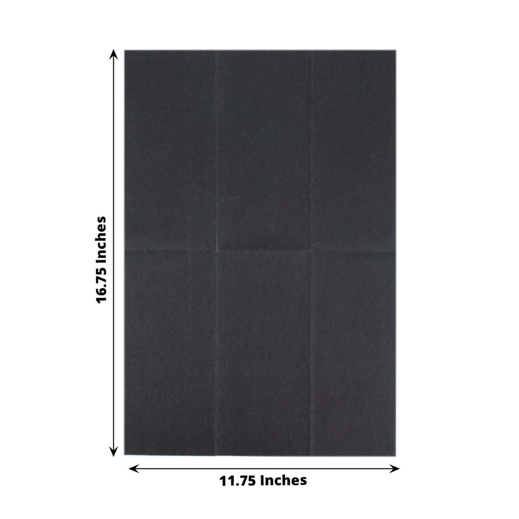 Linen-Like Paper Napkins Black | TableclothsFactory