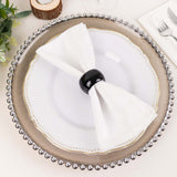 4 Pack Black Acrylic Napkin Rings