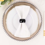 4 Pack Black Acrylic Napkin Rings