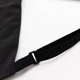 Black Premium Polyester Cooking Chef Apron with Adjustable Neck and Long Ties