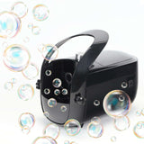 Dual Speed Black Portable Bubble Machine, Automatic Bubble Blower