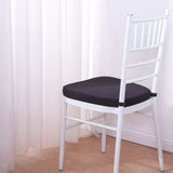 2inch Thick Black Chiavari Chair Pad, Memory Foam Seat Cushion With Ties and Removable Cover