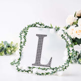 8 inch Black Decorative Rhinestone Alphabet Letter Stickers DIY Crafts - L