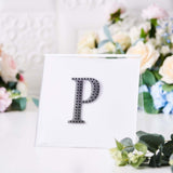 4inch Black Decorative Rhinestone Alphabet Letter Stickers DIY Crafts - P