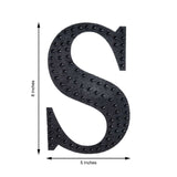 8 inch Black Decorative Rhinestone Alphabet Letter Stickers DIY Crafts - S