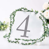 8 inch Black Decorative Rhinestone Number Stickers DIY Crafts - 4