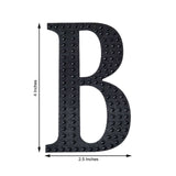 4inch Black Decorative Rhinestone Alphabet Letter Stickers DIY Crafts - B