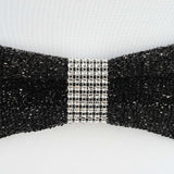 10 Pack Silver Diamond Rhinestone Napkin Ring With Velcro