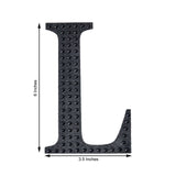 6inch Black Decorative Rhinestone Alphabet Letter Stickers DIY Crafts - L