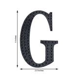 4inch Black Decorative Rhinestone Alphabet Letter Stickers DIY Crafts - G