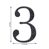 6inch Black Decorative Rhinestone Number Stickers DIY Crafts - 3