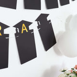 Black & Gold Congrats Grad Paper Photo Backdrop Hanging Garland Banner