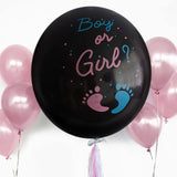 24inch Gender Reveal Pink Confetti Filled Boy Or Girl Print Latex Balloon