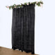 8ft Black Metallic Fringe Shag Photo Backdrop Drapery Panel, Shimmery Tinsel Polyester Divider