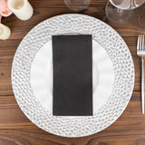 20 Pack | Black Soft Linen-Feel Airlaid Paper Dinner Napkins