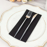 20 Pack | Black Soft Linen-Feel Airlaid Paper Dinner Napkins