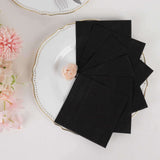 50 Pack Black Soft 2-Ply Disposable Cocktail Napkins, Paper Beverage Napkins 18 GSM